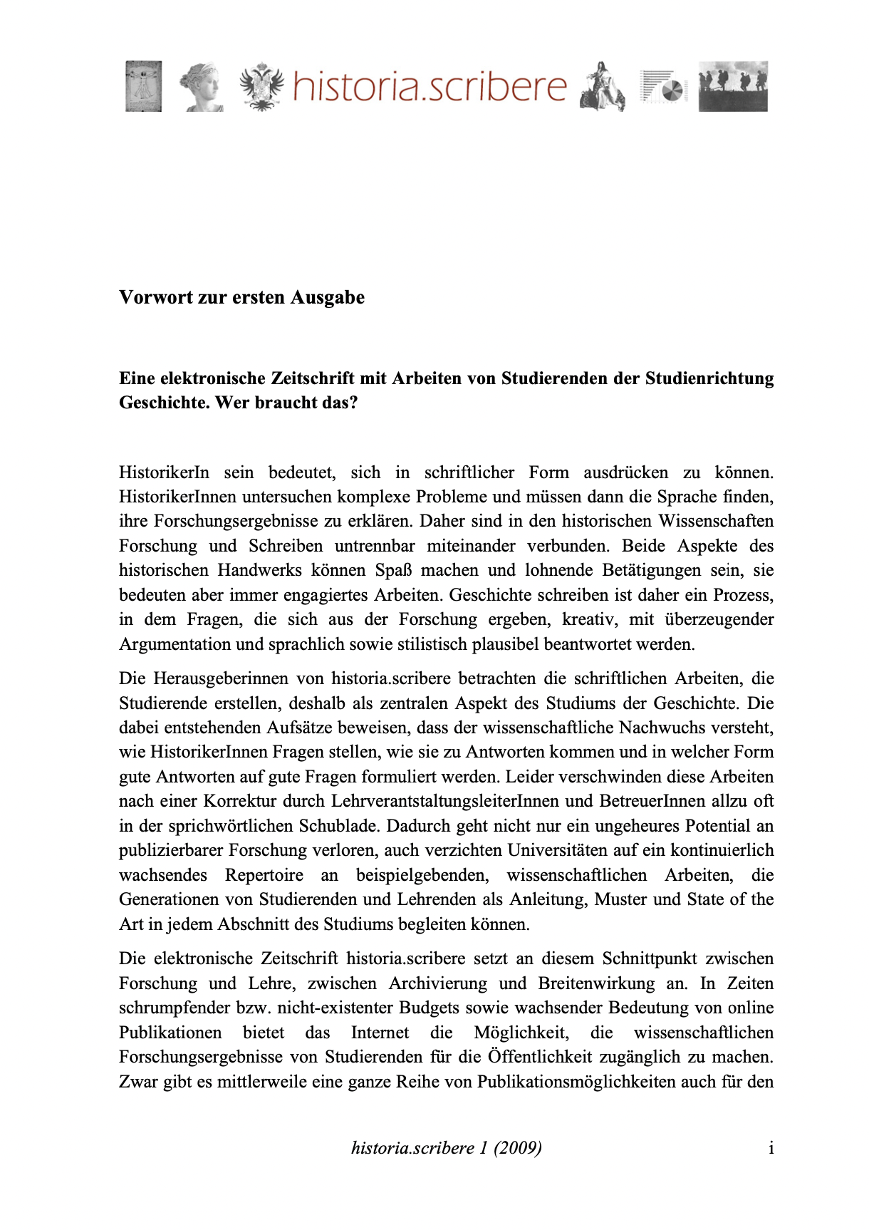 Deckblatt Ausgabe 1