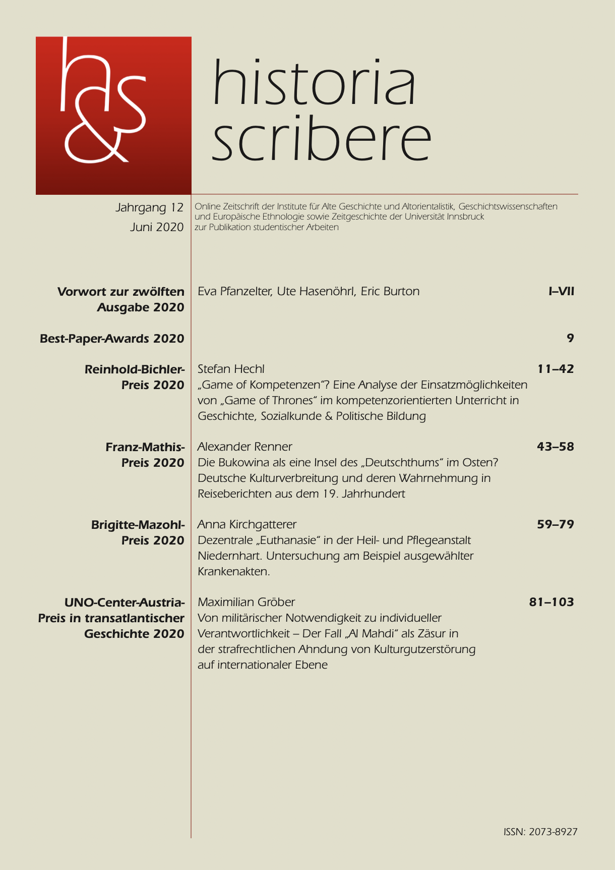 Deckblatt Ausgabe 12